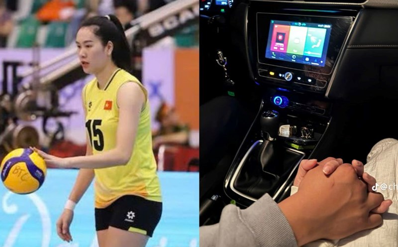 Blocker Nguyen Thi Trinh publicly announced her lover. Photo: Chi Tran/Tiktok