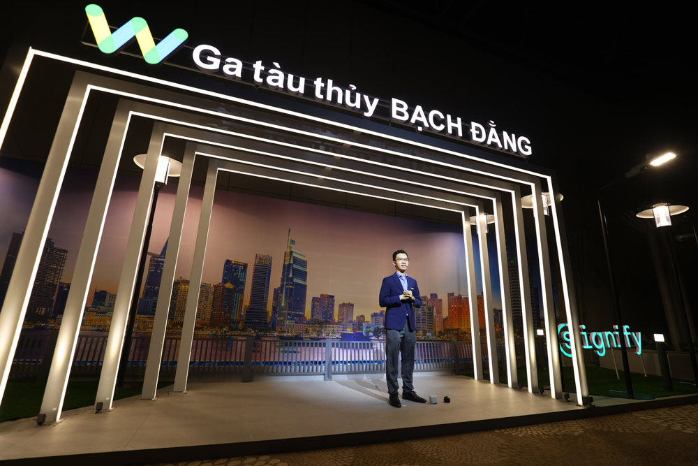 1 of 6 light stations at the Signify Innovation Day 2024 event. Photo: Provided by DN