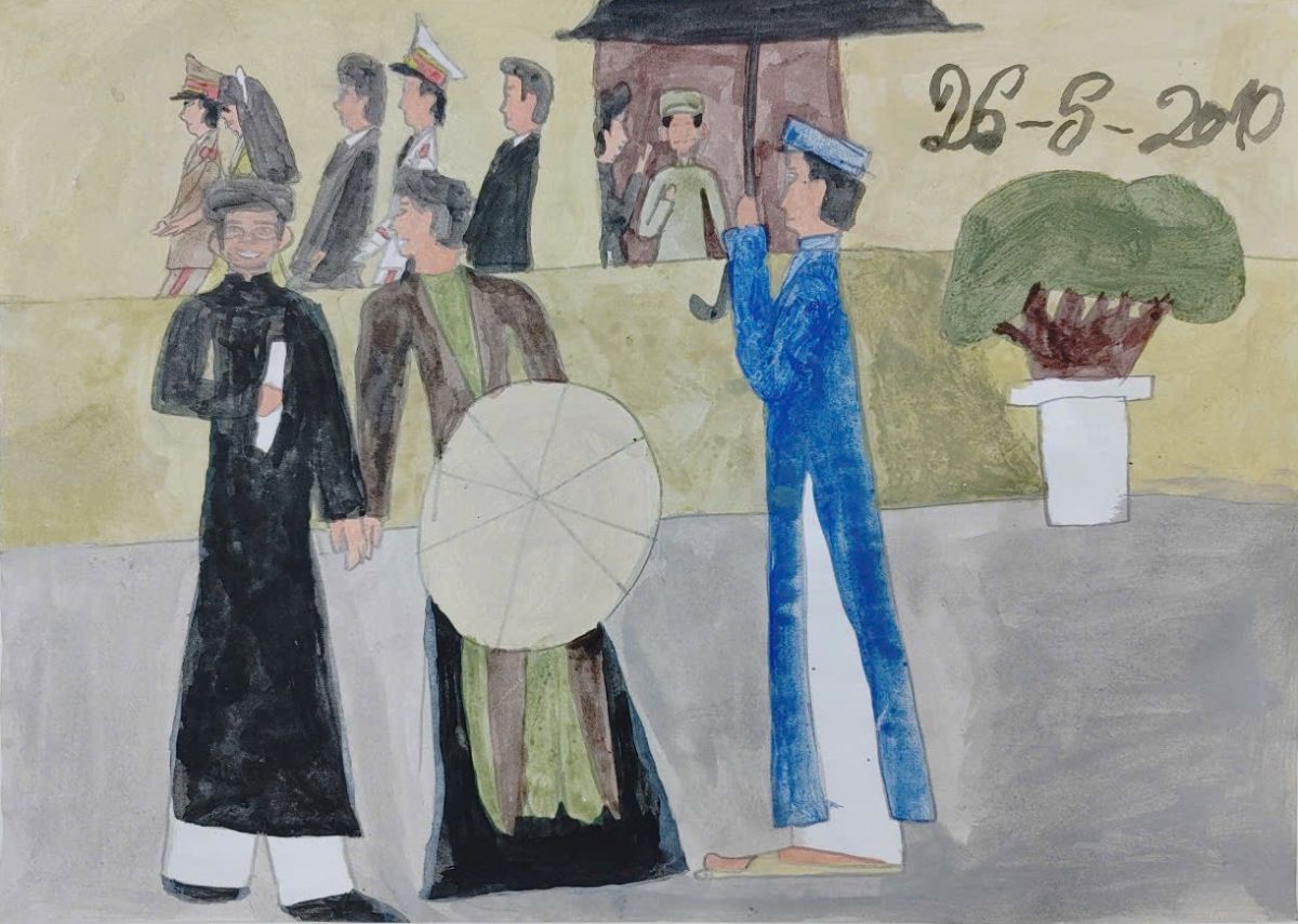 Painting by Vu Nhat Tien, a student of Tohe class.