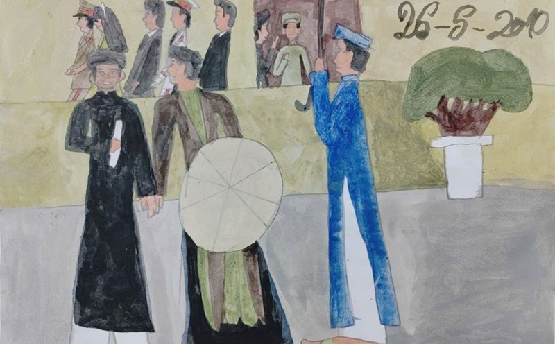 Painting by Vu Nhat Tien, a student of Tohe class.