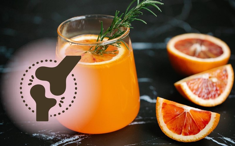 Orange juice contains vitamin D, which promotes the development of bones and teeth. Graphics: Thanh Thanh