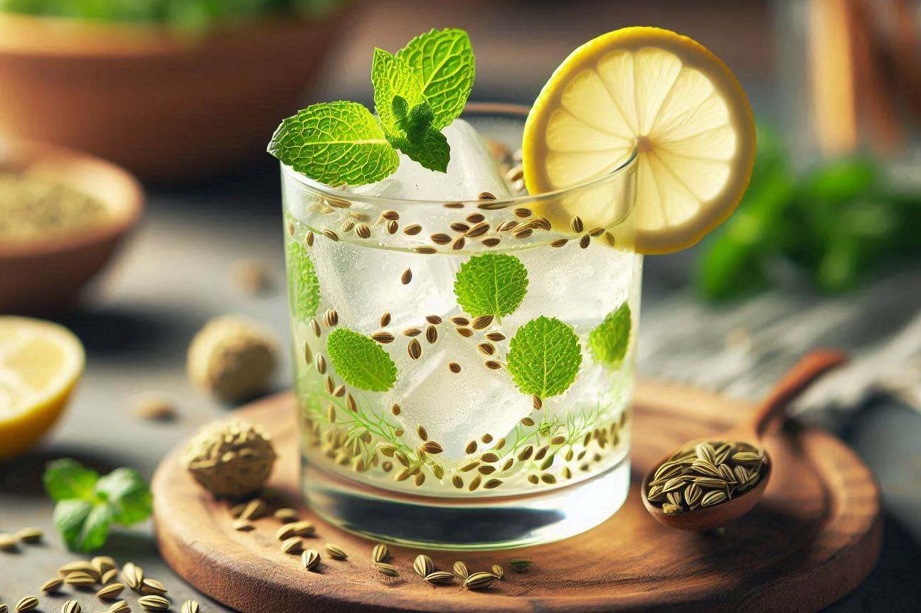 Drinking a glass of fennel seed water in the morning can effectively aid digestion. Photo - AI: Ngoc Thuy
