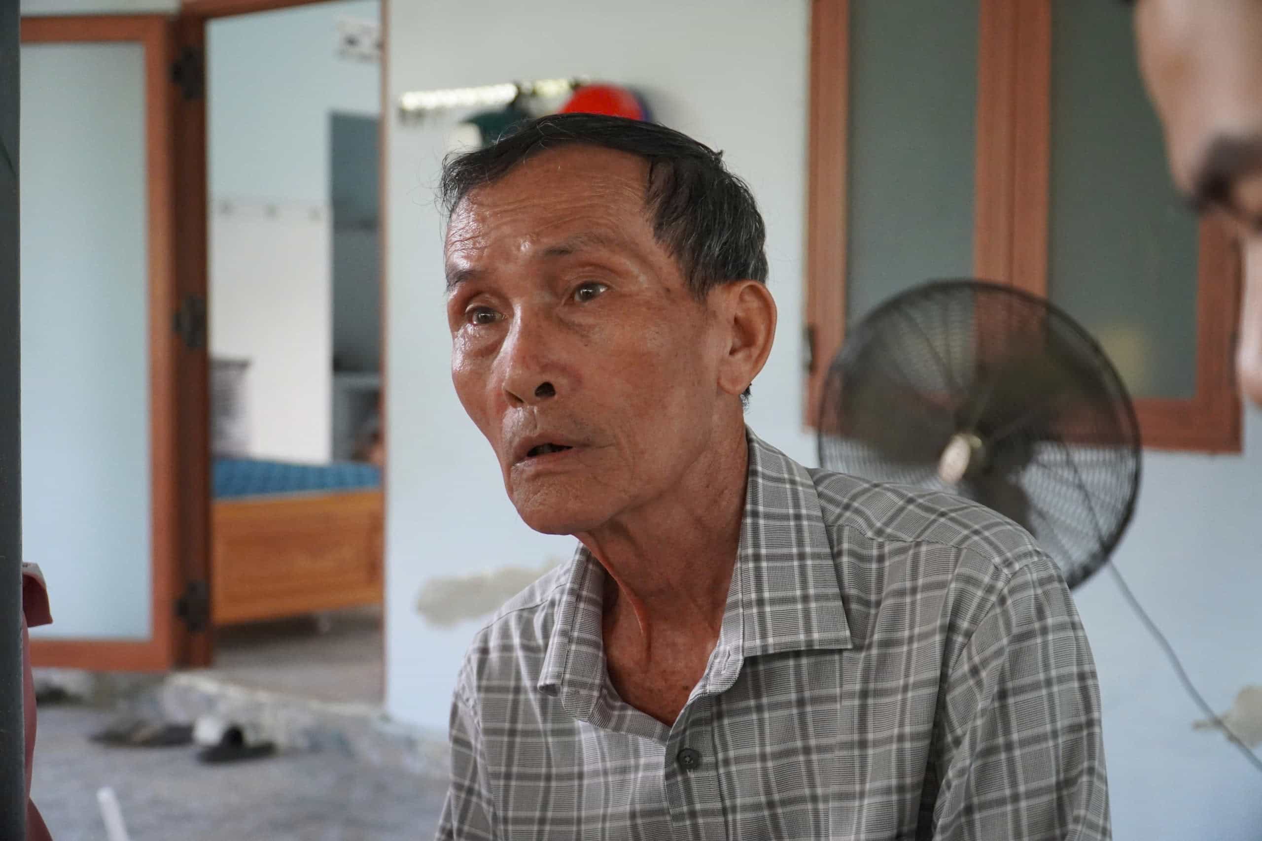 Mr. Tran Thanh Doan is one of several residents in Van Ninh district who complained about the change in direction of the coastal road. Photo: Huu Long