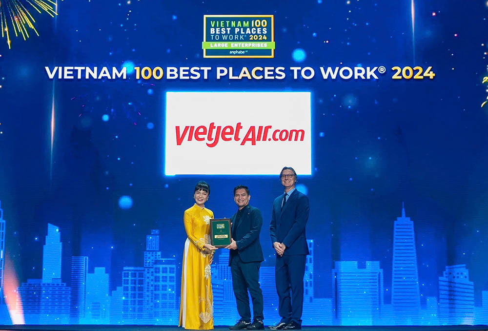 Vietjet Air is in the top “Best Places to Work in Vietnam 2024”. Photo: Vietjet