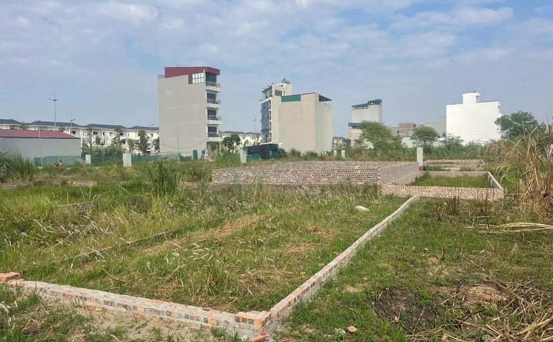 The land segment in the suburbs of Hanoi is attracting attention. Photo: Thu Giang