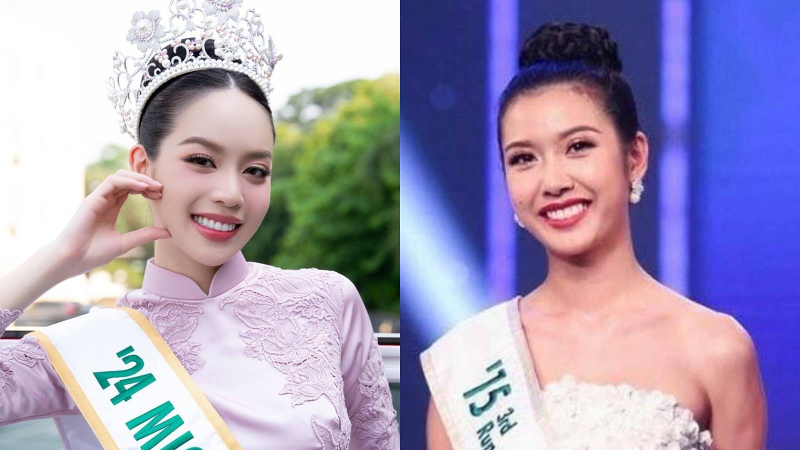 Miss Thanh Thuy and runner-up Thuy Van. Photo: Facebook of the characters