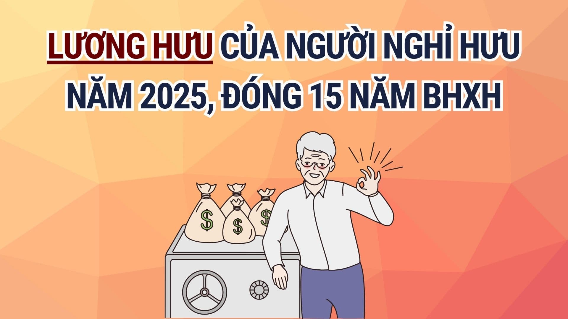 Pension of people who have paid social insurance for 15 years and retire in 2025. Graphics: Hoang Le