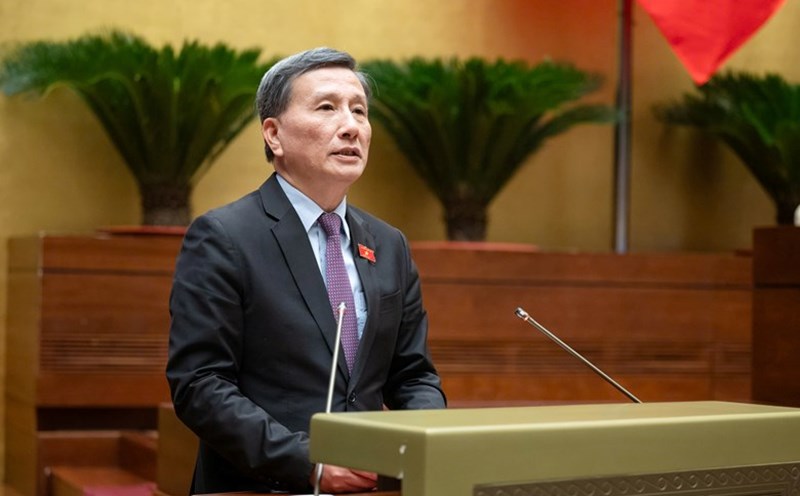Chairman of the Committee for Science, Technology and Environment Le Quang Huy said that regulations on digital assets in the Law on Digital Technology Industry are necessary. Photo: Quochoi.vn
