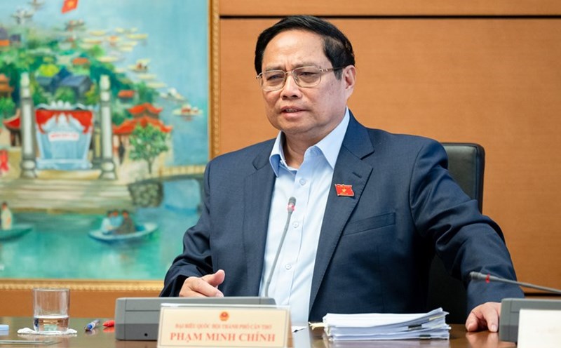 Prime Minister Pham Minh Chinh spoke about the “blue team, red team” bidding that led to many cases of officials being disciplined continuously. Photo: Pham Dong
