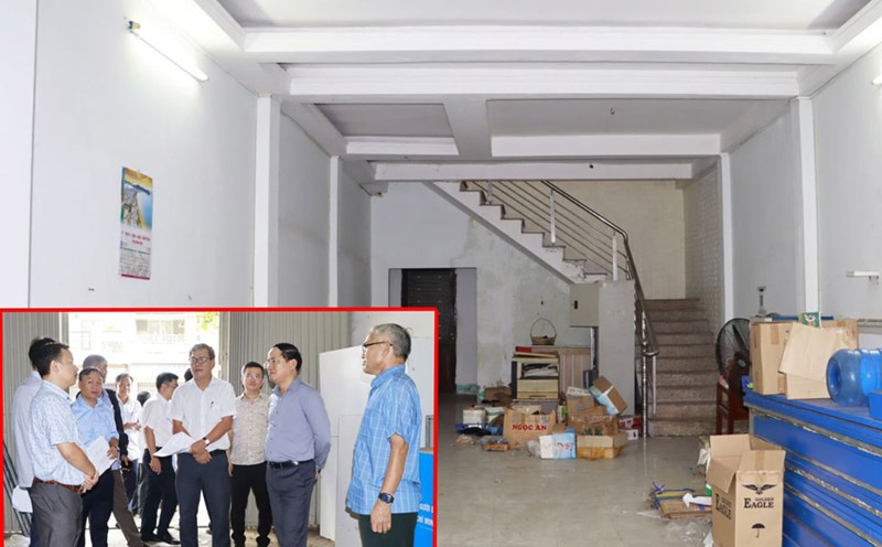 Mr. Pham Anh Tuan - Chairman of Binh Dinh Provincial People's Committee inspected the premises and land of the old Trade Promotion Center. Photo: Binh Dinh Provincial Information Portal
