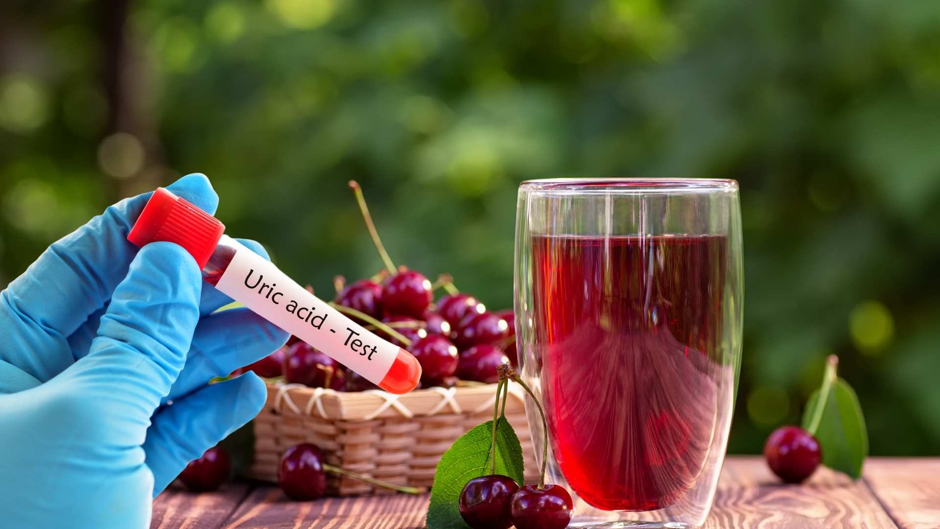 Tart cherry juice helps sleep well and reduces uric acid. Graphics: Ha May