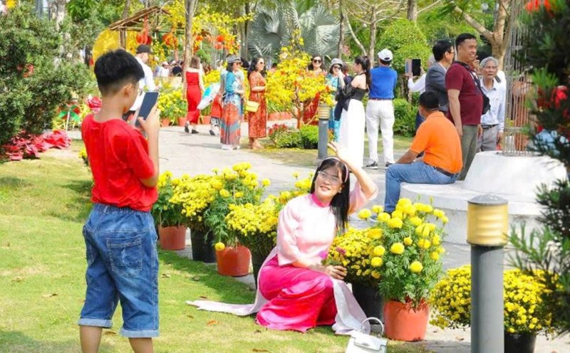 Can Tho Art Flower Garden Tet Giap Thin 2024. Photo: Yen Phuong
