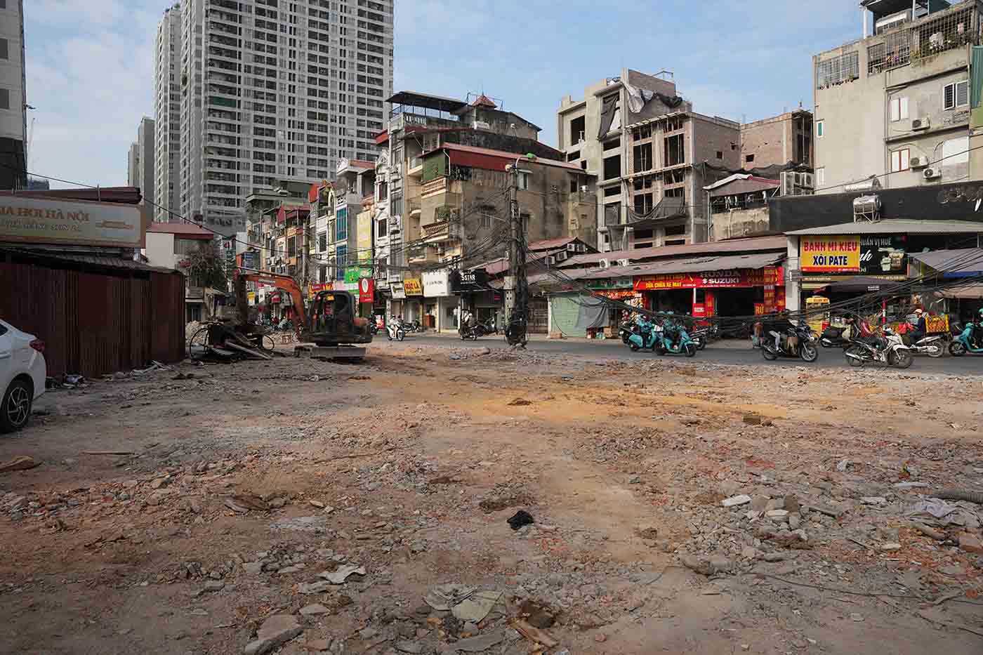 Mat bang tai day da tro nen thong thoang sau khi cac cong trinh duoc giai toa. Anh: Huu Chanh