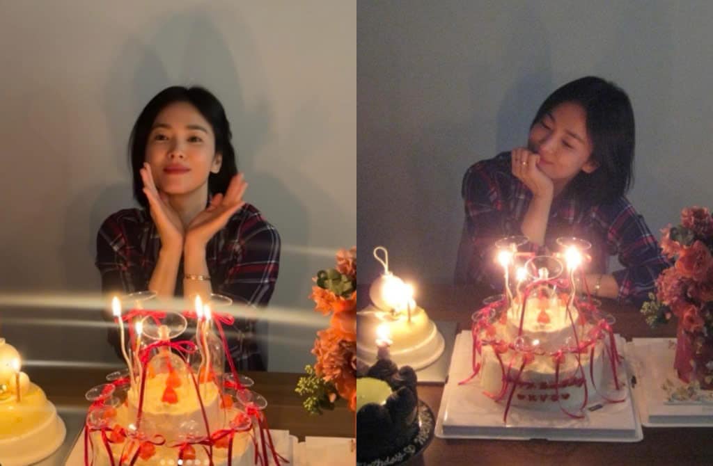 Song Hye Kyo attracted attention when wearing a ring on her ring finger on her birthday. Photo: Instagram