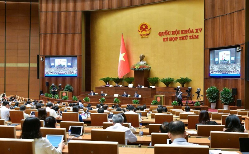 The National Assembly will discuss in the hall the draft Law amending and supplementing a number of articles of the Law on Advertising. Photo: Pham Thang