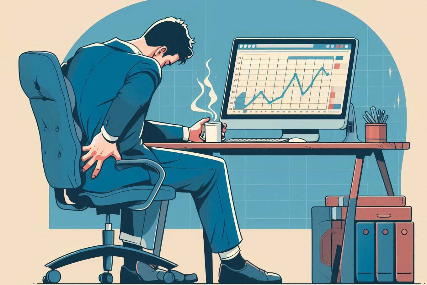 Sitting continuously for many hours is harmful to health and increases the risk of heart disease. Photo - AI: Ngoc Thuy