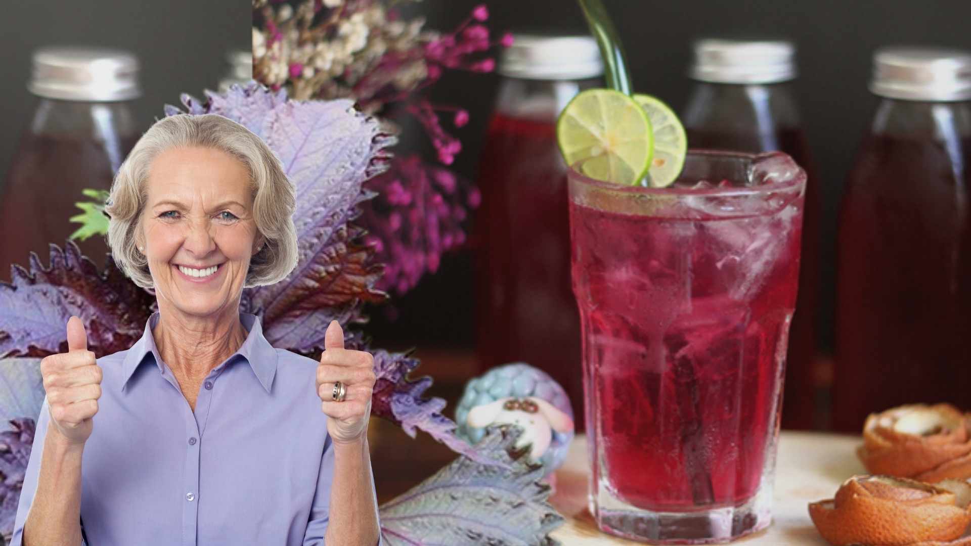 Elderly people using perilla leaf water will be good for their health. Graphics: Ha May