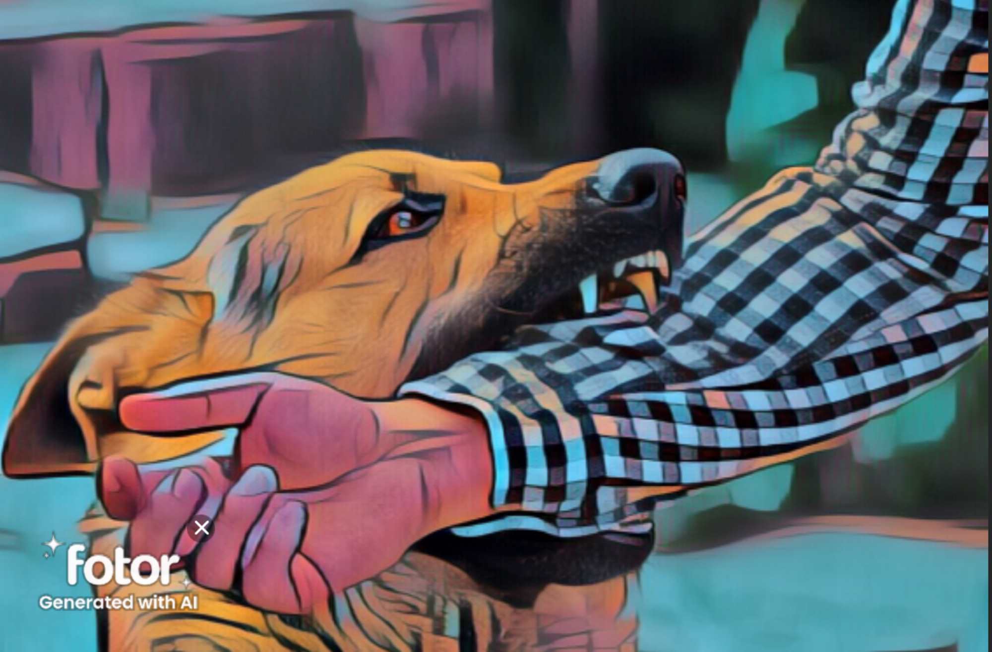 Having a dog in the family can bring joy, but it also poses many potential dangers, especially for young children. Photo: AI