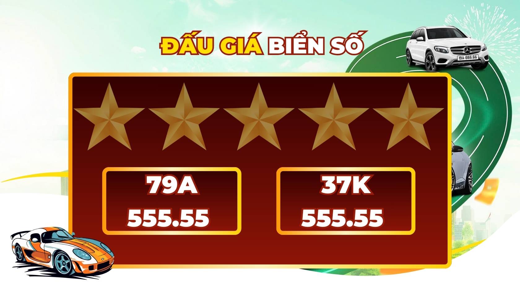 A pair of five-digit number plates worth billions of dong were present in the session on November 25