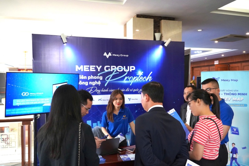 Meey Group gây ấn tượng với gian hàng triển lãm chuyên nghiệp. Ảnh: Meey Land