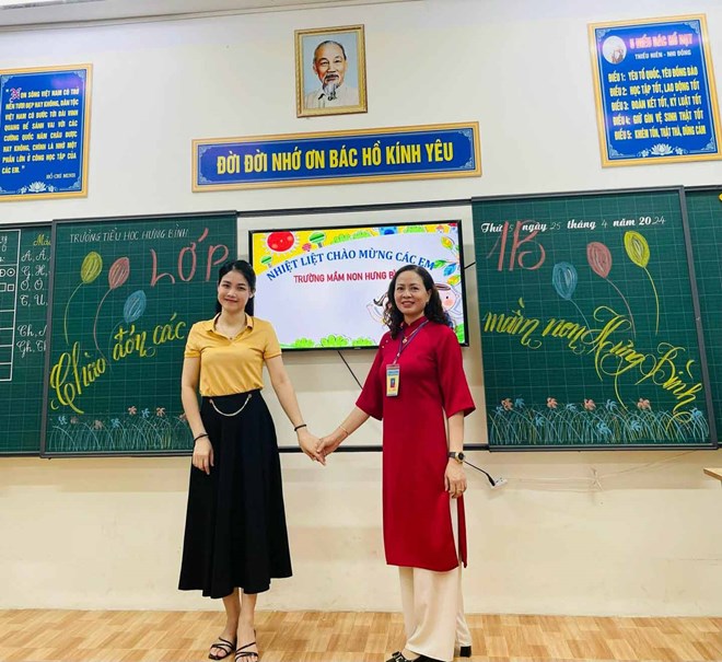 After the Vinh City People's Council passed the Resolution on additional budget allocation, teachers in Vinh City will receive salaries according to the new basic level. Photo: Anh Tuan