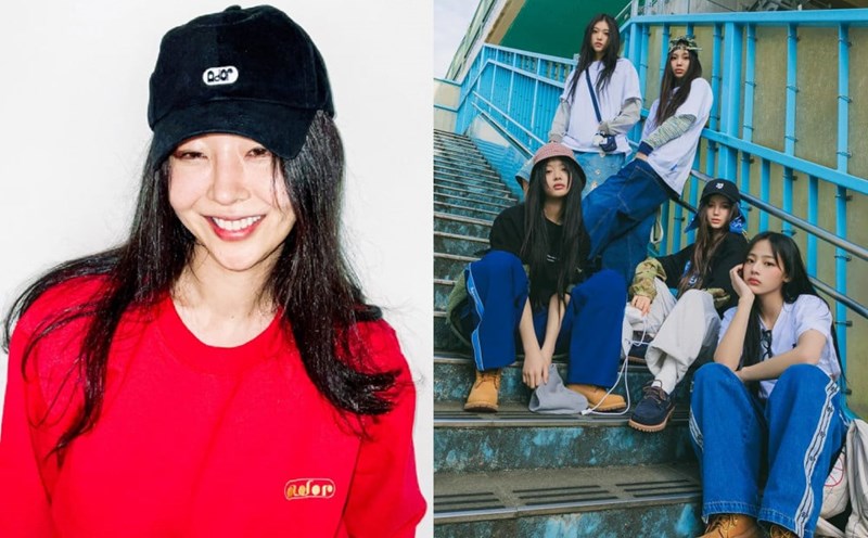 NewJeans and CEO Min Hee Jin. Photo: AllKpop.