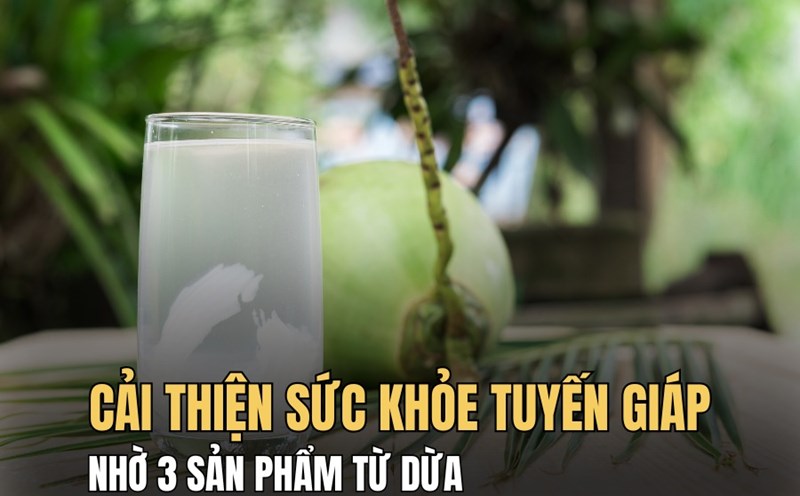 Thyroid function is more stable thanks to 3 coconut products. Graphics: Hoai Lan