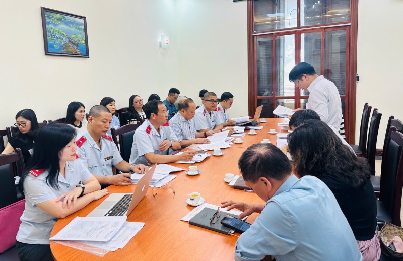 Thanh tra Bộ Tư pháp tiến hành thanh tra đối với Viện Chiến lược và Khoa học pháp lý. Ảnh: Bộ Tư pháp

