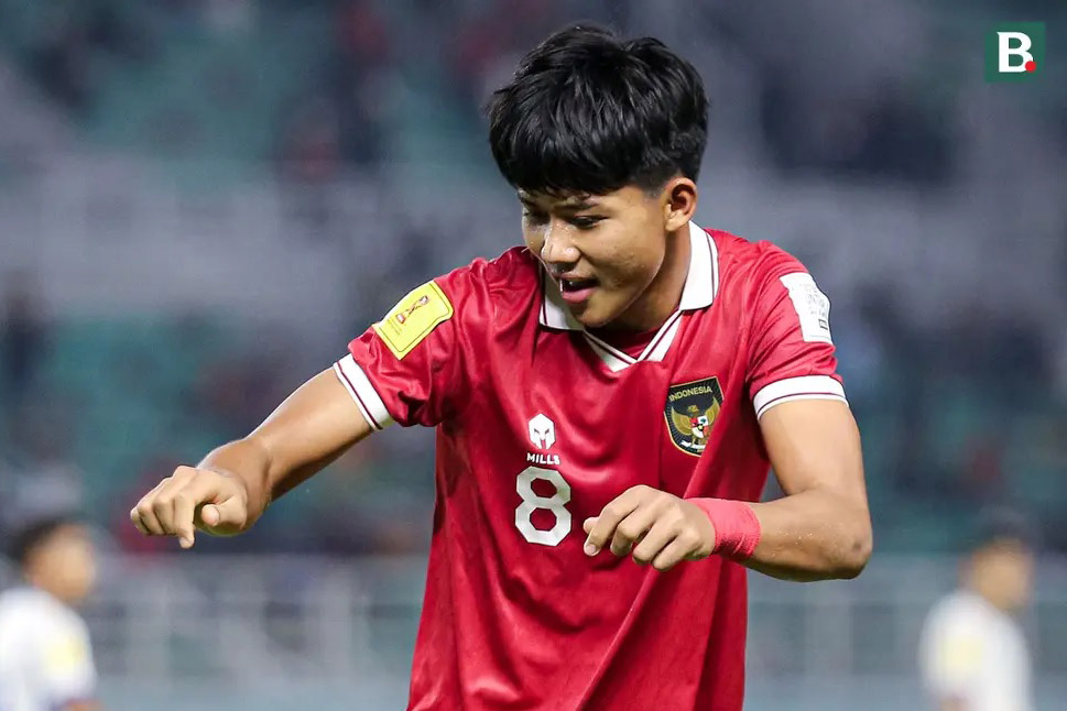 Arkhan Kaka (born in 2007) is the youngest player of the Indonesian team preparing to participate in the AFF Cup 2024. Photo: Bola