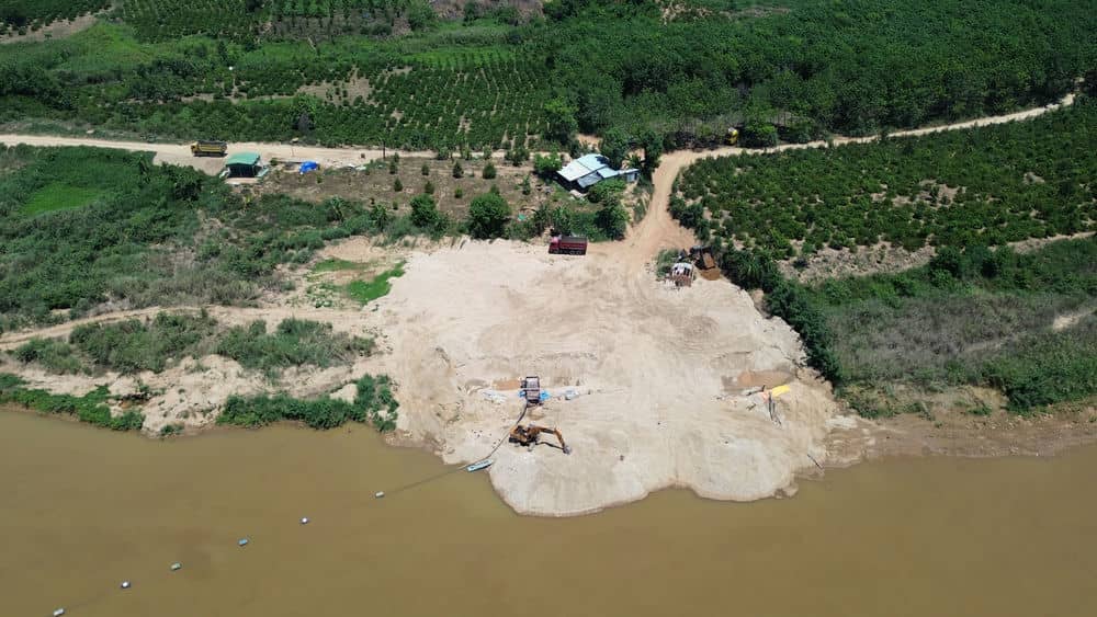 A sand mining site in Ngoc Hoi district. Photo: Thanh Tuan