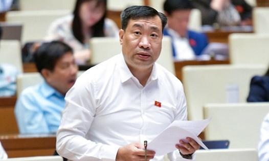 Đại biểu Thạch Phước Bình góp ý về dự án Luật sửa đổi, bổ sung một số điều của Luật Quảng cáo. Ảnh: Phạm Thắng