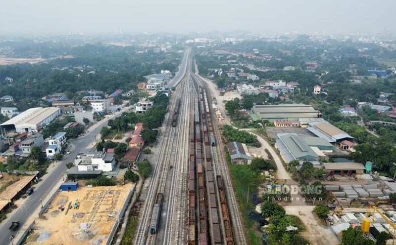 Planned passenger train route Hanoi - Thai Nguyen. Photo: Lam Thanh