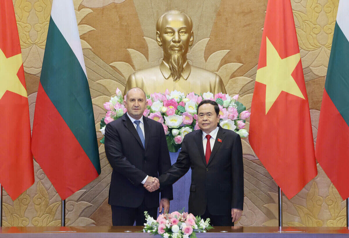 National Assembly Chairman Tran Thanh Man and Bulgarian President. Photo: Hai Nguyen