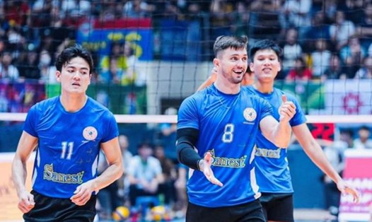 Đội nam bóng chuyền Sanest Khánh Hòa đang là Đương kim Vô địch Quốc gia. Ảnh: VFV