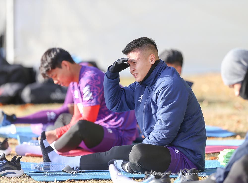 Midfielder Nguyen Quang Hai is preparing to return to training with the Vietnam national team. Photo: VFF