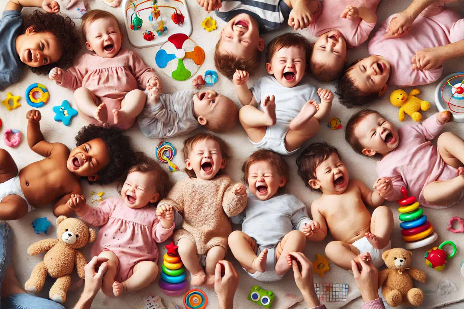 Tickling can be harmful to babies. Photo - AI: Ngoc Thuy
