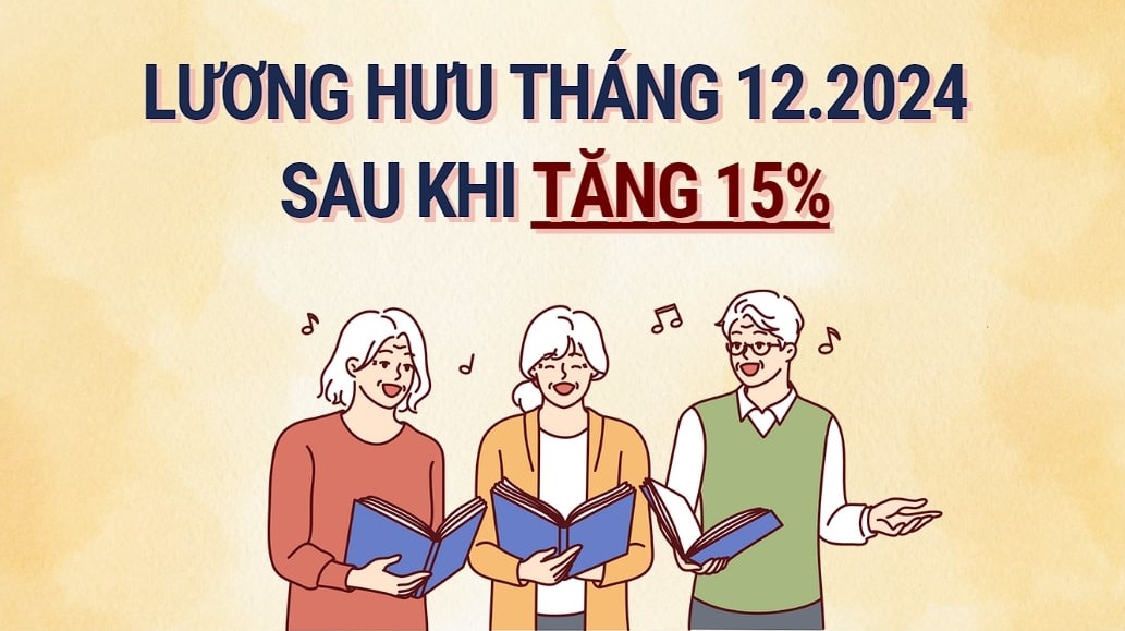 Pension in December 2024 after 15% increase. Graphics: Hoang Le