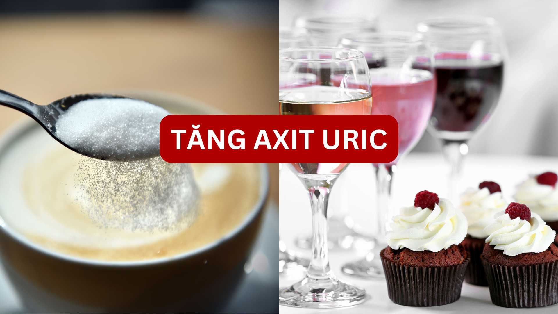 High sugar intake increases uric acid levels in the blood.