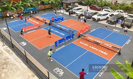 Sân chơi Pickleball đang mọc lên như nấm sau mưa tại Điện Biên. Ảnh: Quang Đạt
