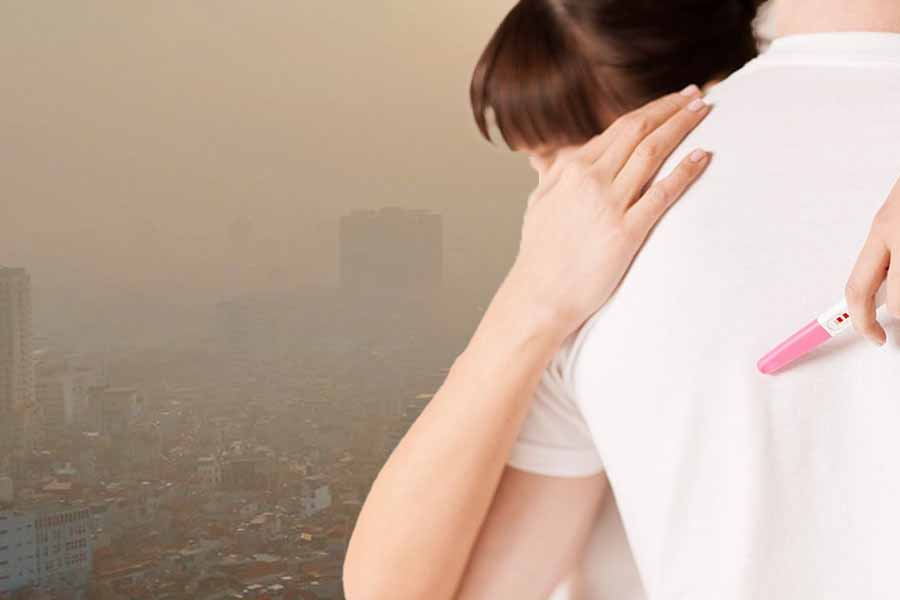Air pollution affects fertility in young people. Graphics: Thien Nhan