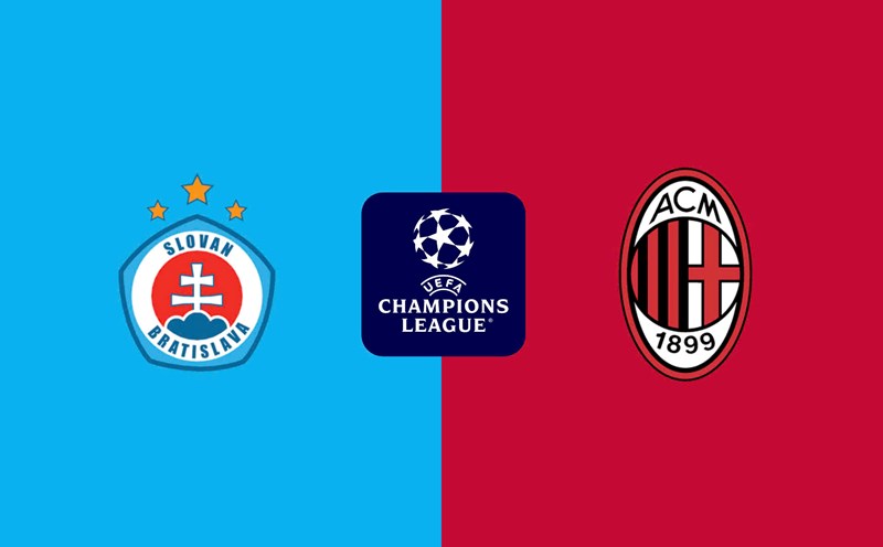 Slovan Bratislava face AC Milan in the Champions League. Photo: DAZN