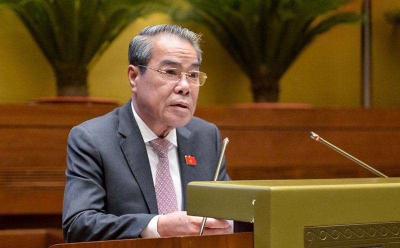 Head of the People's Petition Committee Duong Thanh Binh presented a report, stating that administrative complaints in the land sector are likely to increase in 2024. Photo: National Assembly