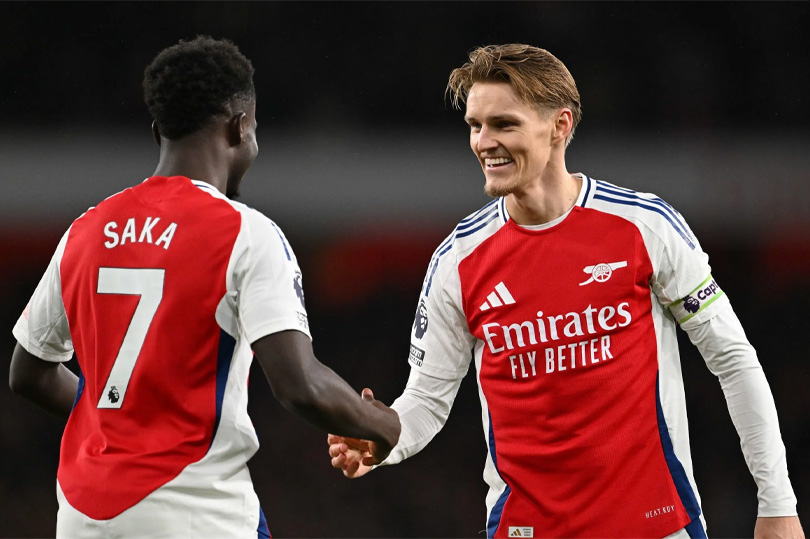 Bukayo Saka va Martin Odegaard la 2 nhan to quan trong bac nhat tren hang cong cua Mikel Arteta. Anh: Arsenal FC