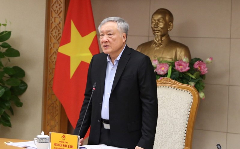 Permanent Deputy Prime Minister Nguyen Hoa Binh chaired the meeting. Photo: Nguyen Hoang