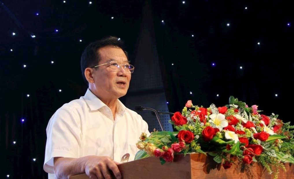 Ong Nguyen Ho Huu, Pho Giam doc Ngan hang Nha nuoc Chi nhanh tinh Dak Nong, chia se tai buoi doi thoai. Anh: Thanh Nga