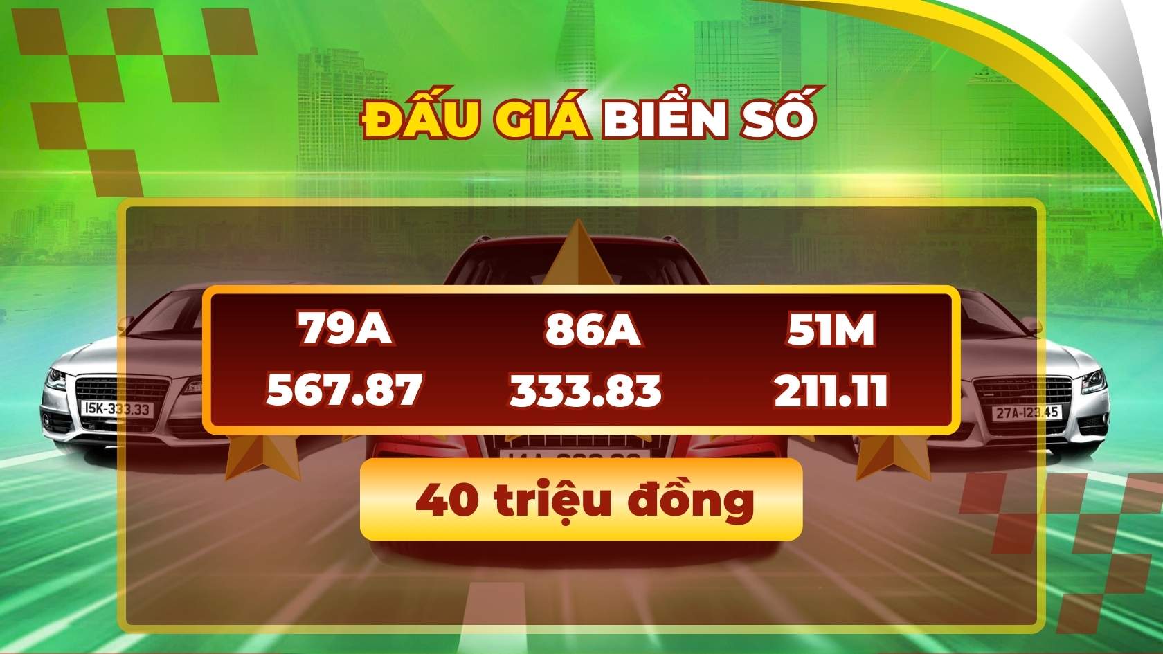 Number plate prices plummeted in the session on November 26