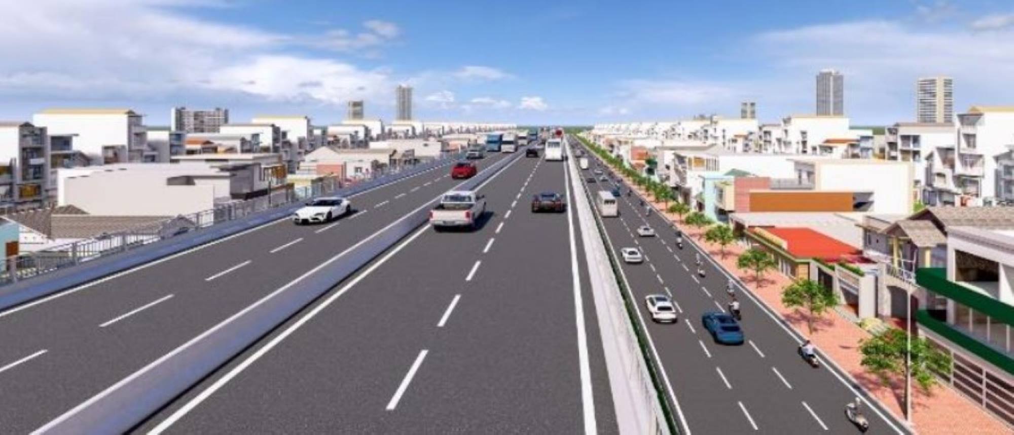 Perspective of the 4-lane elevated road on National Highway 13. Photo: Ho Chi Minh City Department of Transport