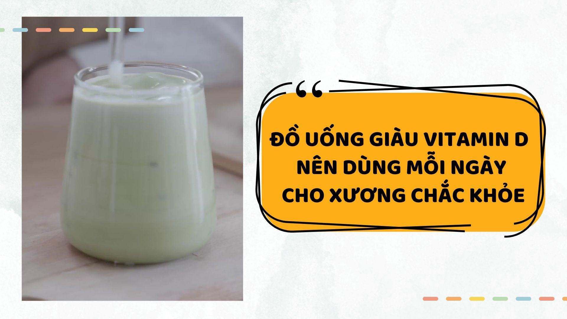 Vitamin D-rich drinks should be consumed every day for strong bones