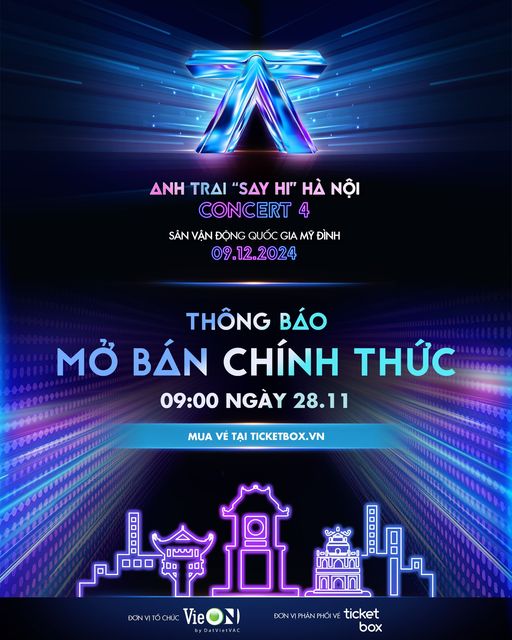 BTC thong bao lich mo ban concert 4 tai Ha Noi. Anh: Anh trai say hi