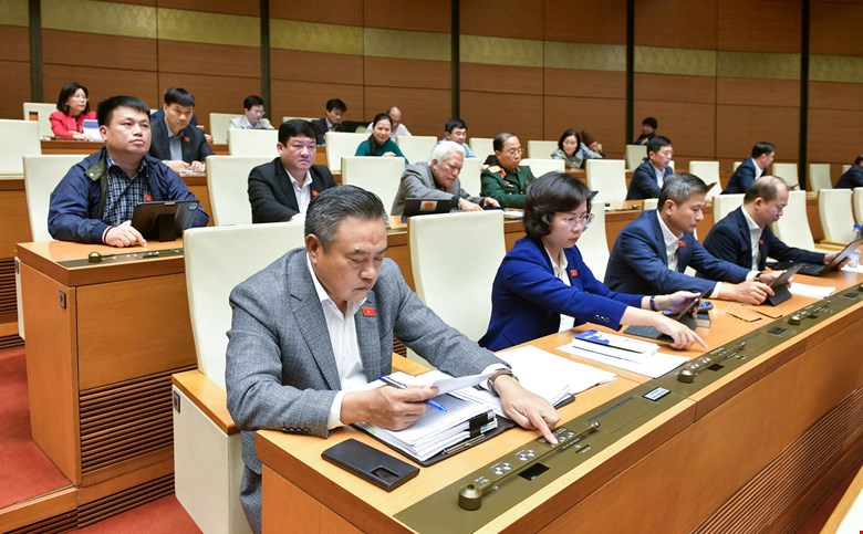 The National Assembly voted to pass a Resolution on investment policy for the National Target Program on Drug Prevention and Control until 2030. Photo: Quochoi.vn